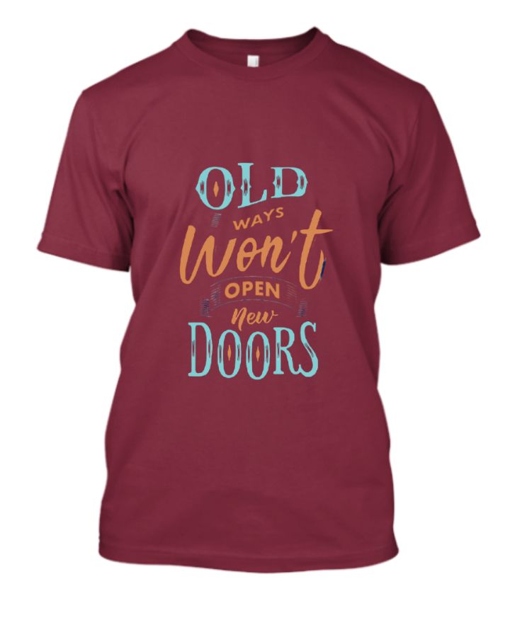 Old Ways won't Open Design half Sleeve T-Shirt - Front