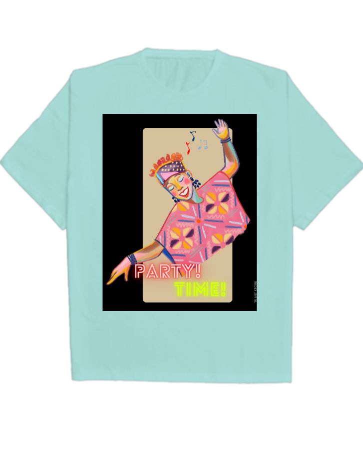 PARTY TIME DESIGN | OVERSIZED T-SHIRTS - Front