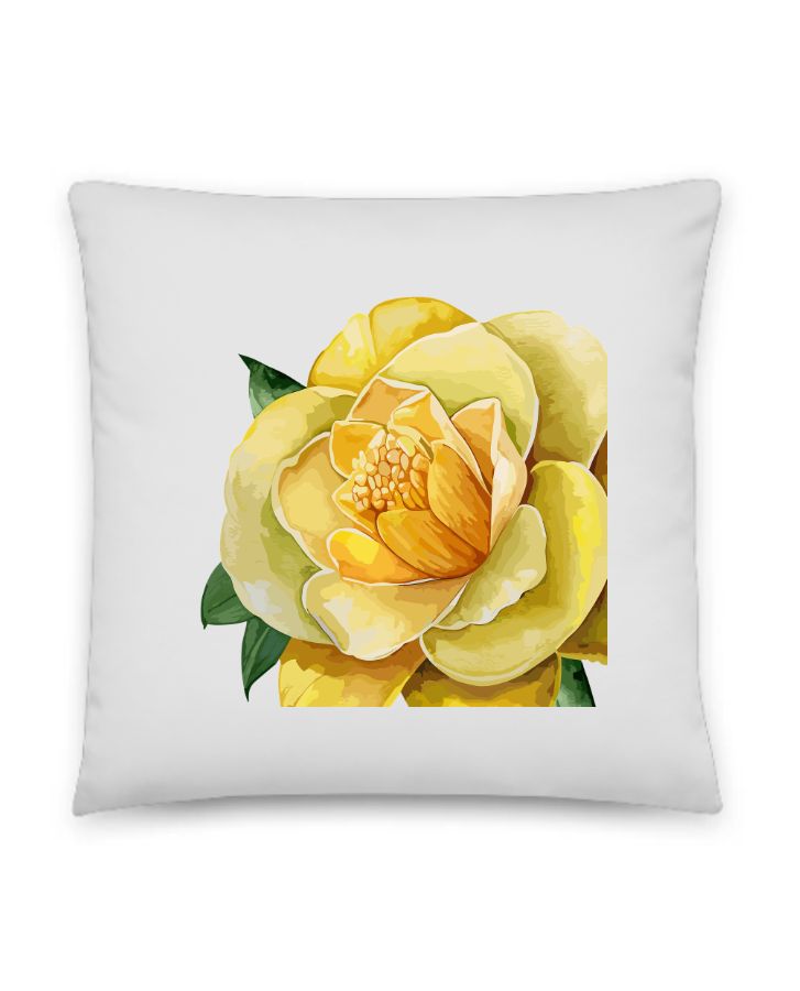 PILLO/rose paint pillo/yellow rose pillo/ - Front