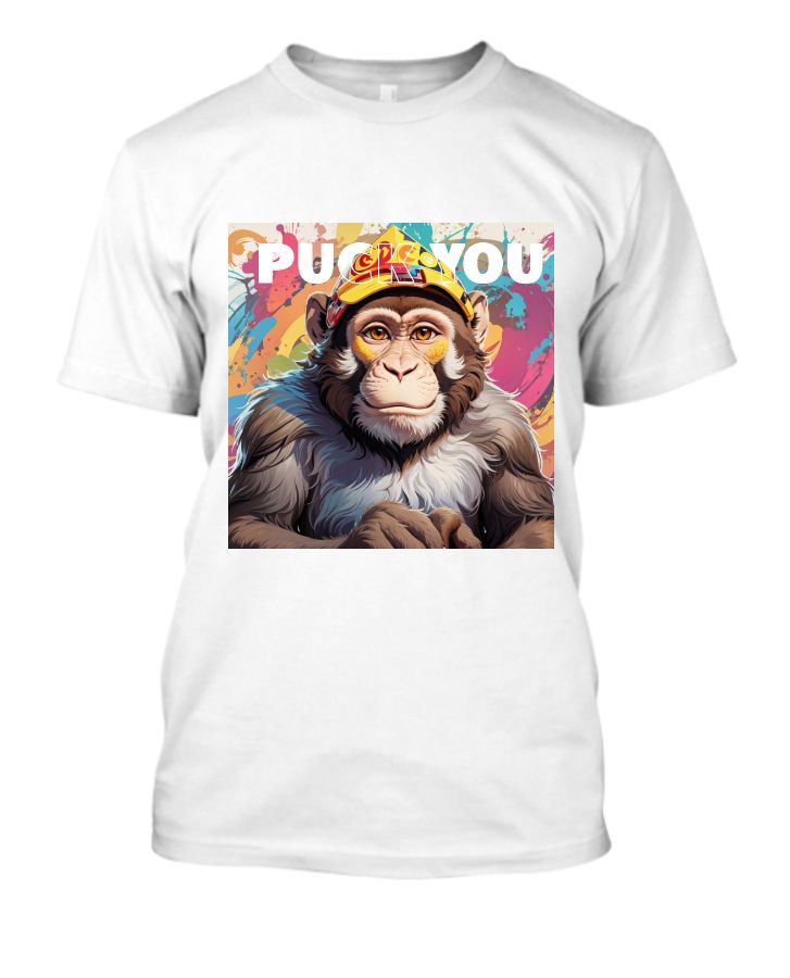 PUCK YOU colorfull Monkey T-shirt Design artwork - Front