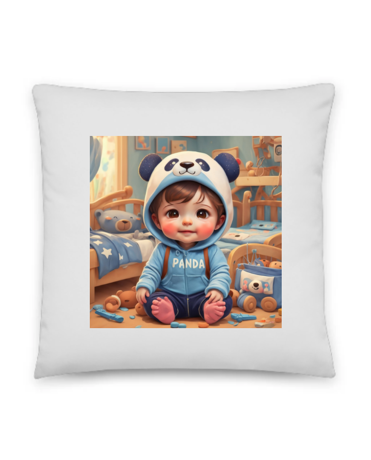 Panda Boy Pillow - Front