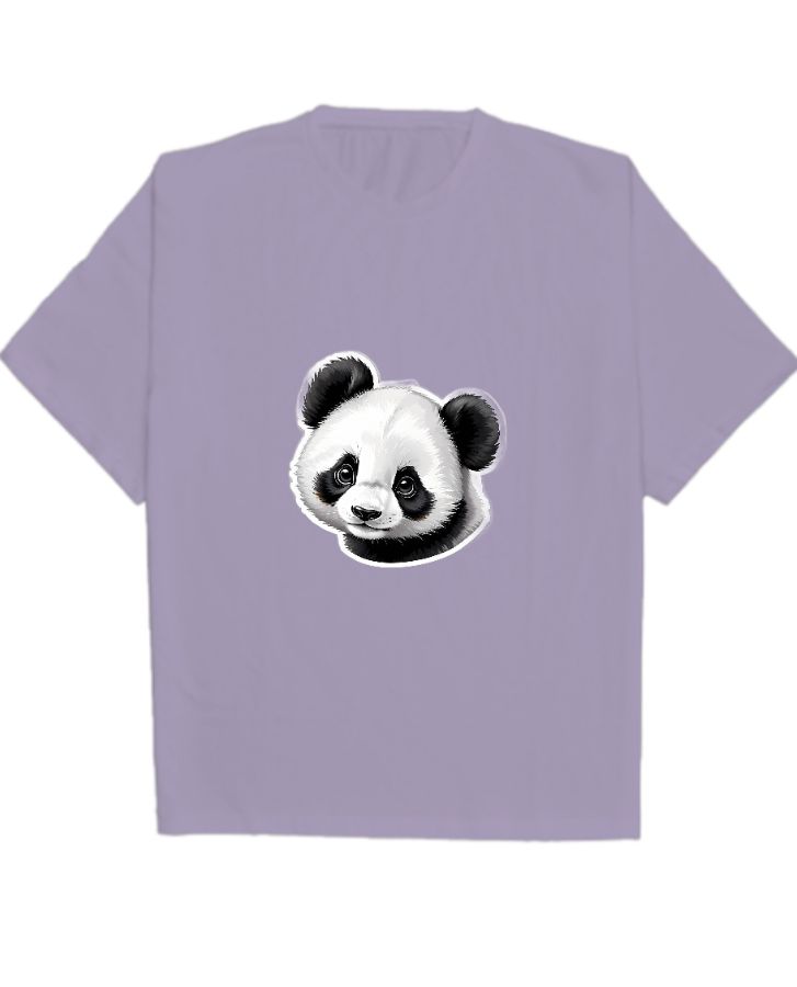 Panda Design OverSized T-shirt  - Front
