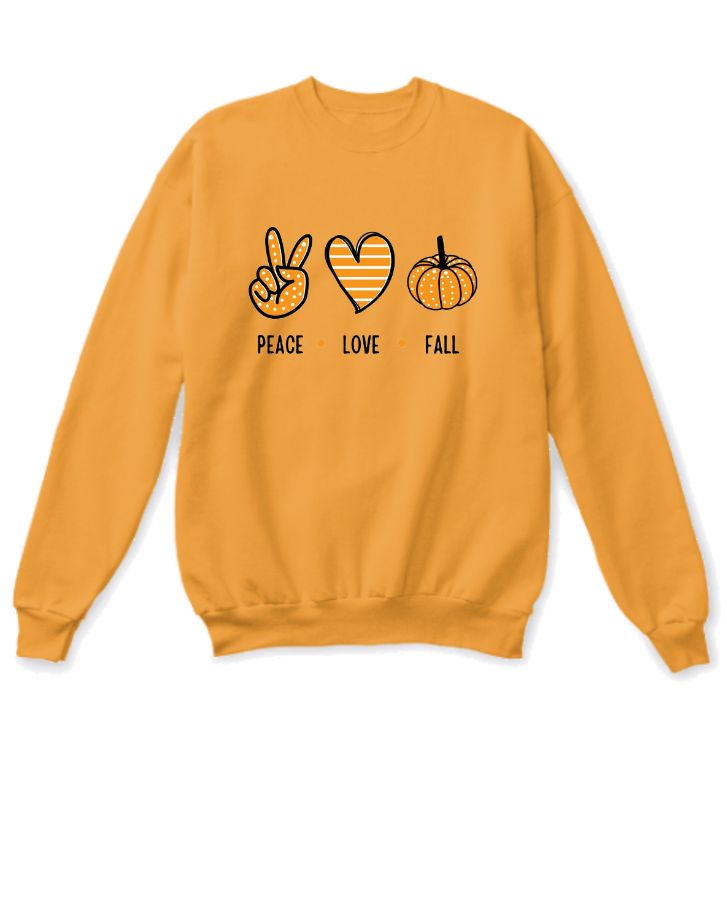 Peace love fall oversize long sleeves t-shirt  - Front