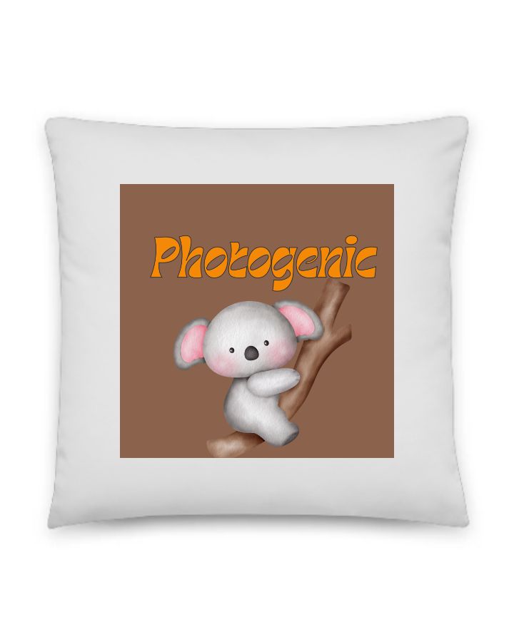 Pillow cover  with cute Teddy Bear Pic - Front
