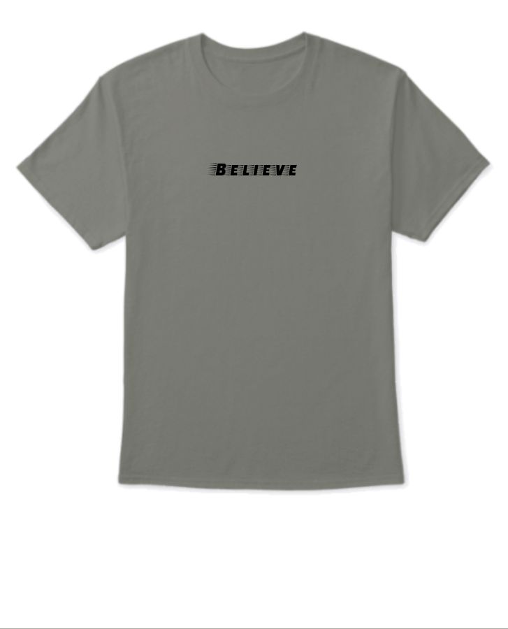 Plain believe t-shirt simple - Front