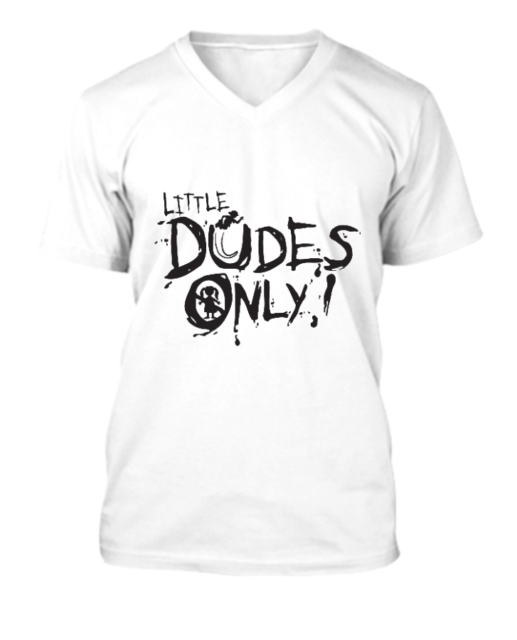 Printed V-Neck Tee  - Front