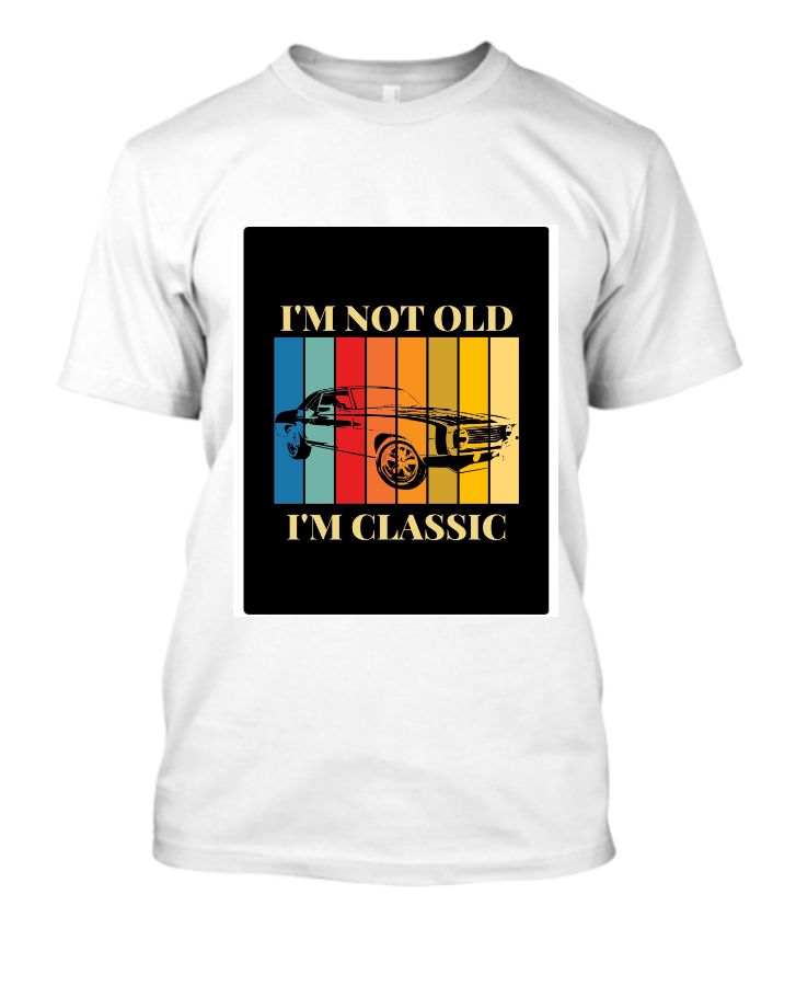 Printed t shirt l old is gold  - Front