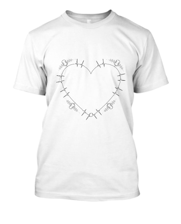 Printes half sleeve t-shirt  - Front