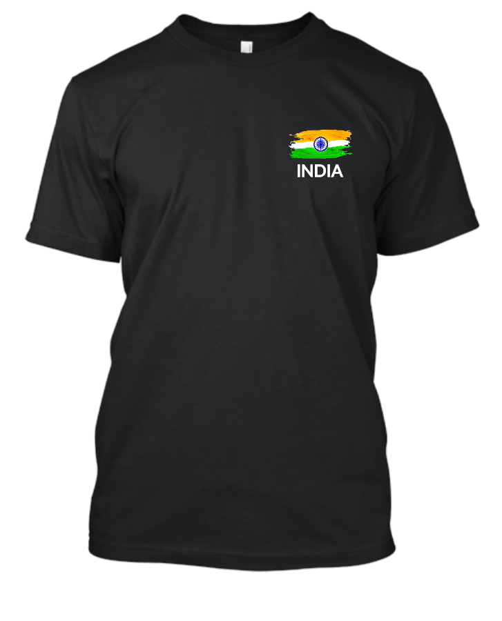 Fashion And Youth India Flag Half Sleeve T-Shirt | Proud Indian Half Sleeve T-Shirt - Front