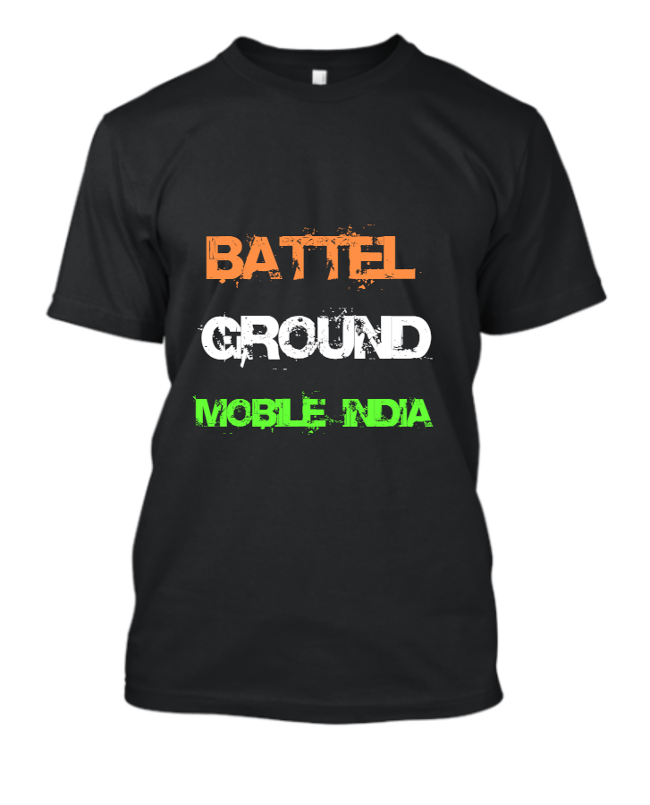 Battel Ground Mobile India Half Sleeve T-shirt Black Color T-shirt - Front