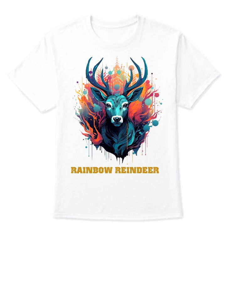 Rainbow Reindeer Tee - Front