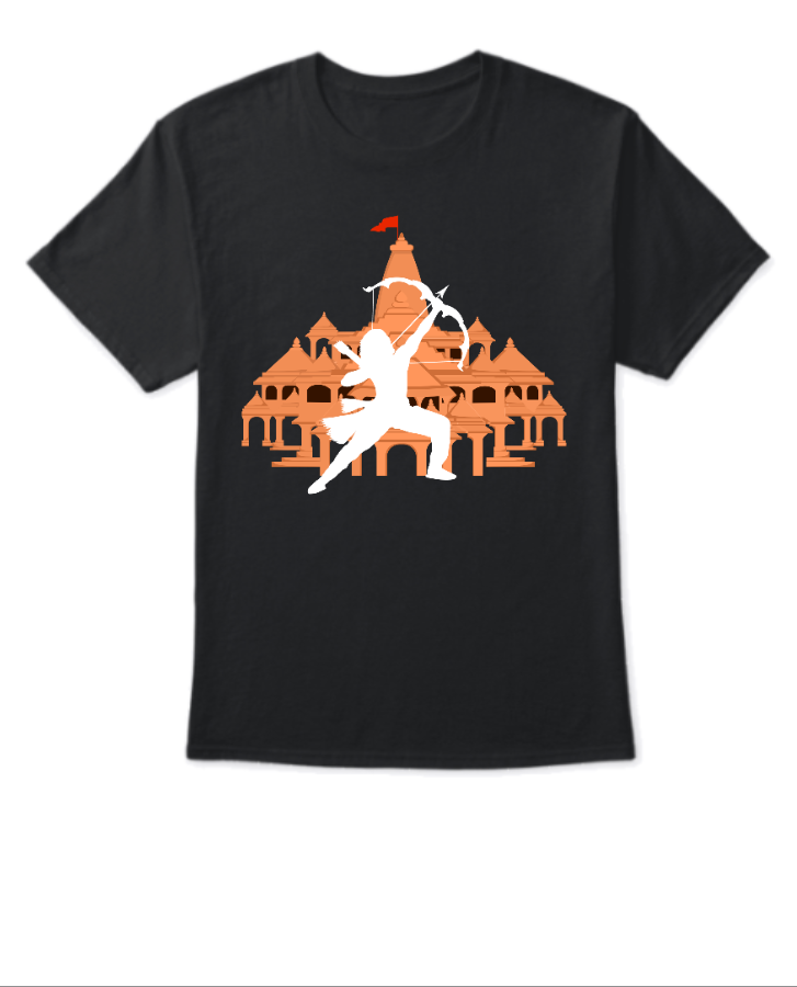 Ram Mandir Printed T-Shirt - Front