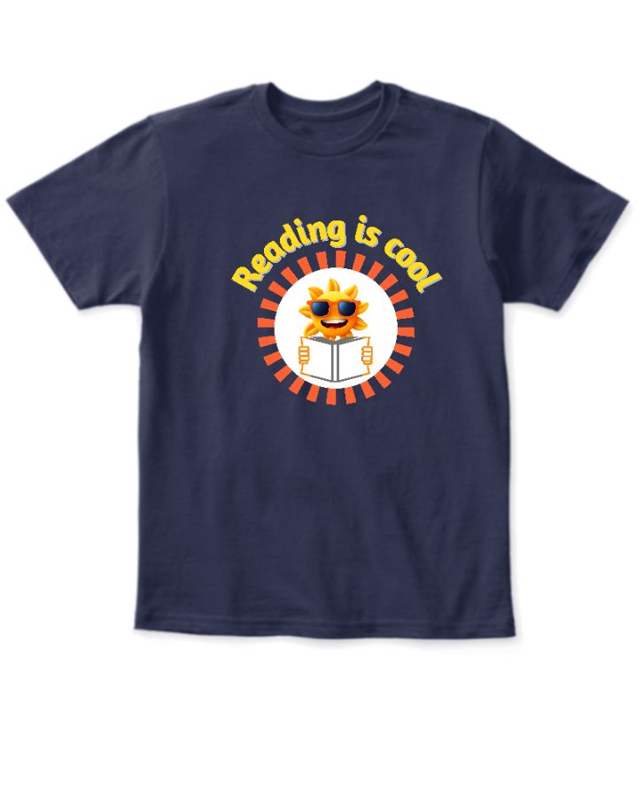 Reading is cool kids half sleeve t-shirt - Front