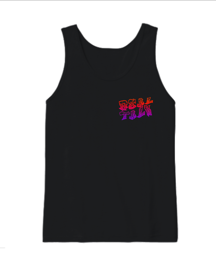 Real Talk Tank Top | Half sleeve T-shirt Black Colour - Front