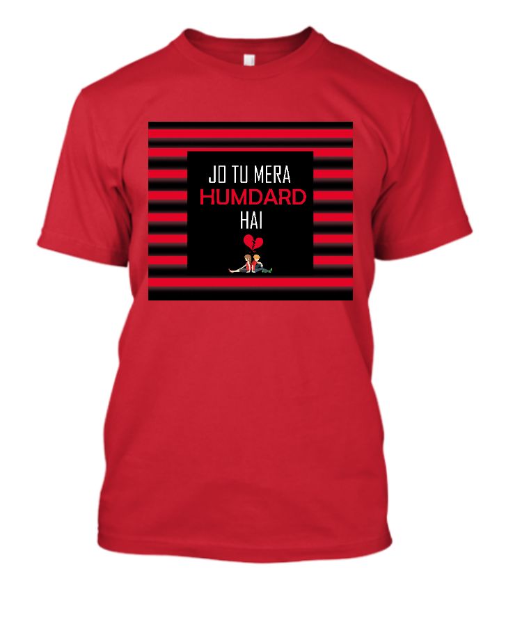 Red love boys t-shirt for you love  - Front
