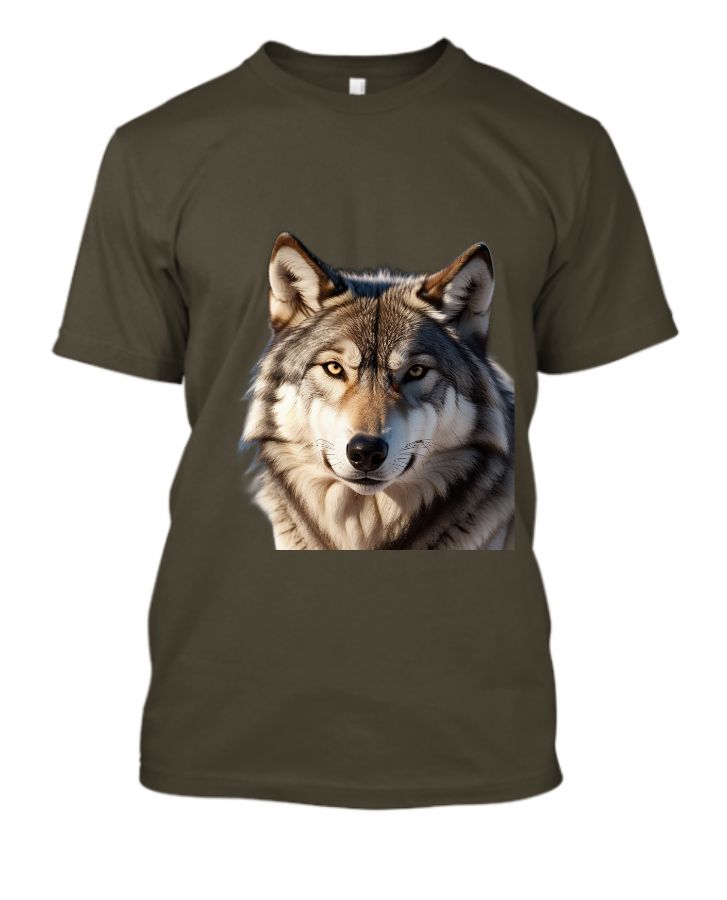 Red t shirt wolf design - Front