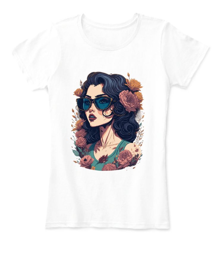 Round Neck Women Stylish T-shirt - Front
