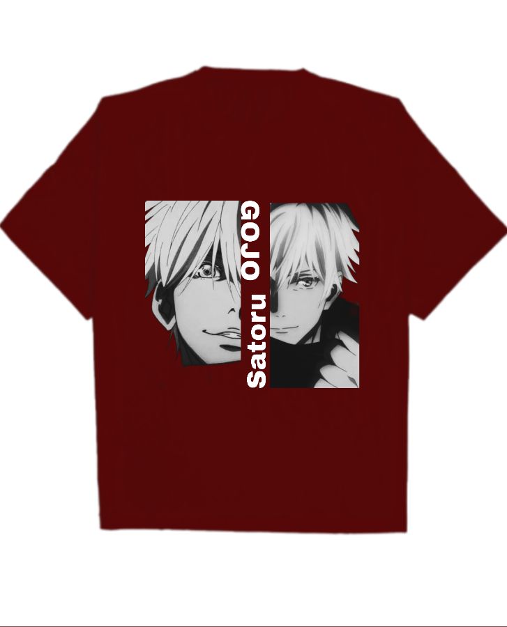 SATORU GOJO PRINTED OVERSIZED T-SHIRT - Front