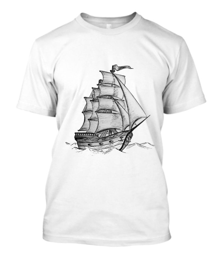 SEA-SHIP SKECTH T-SHIRT - Front