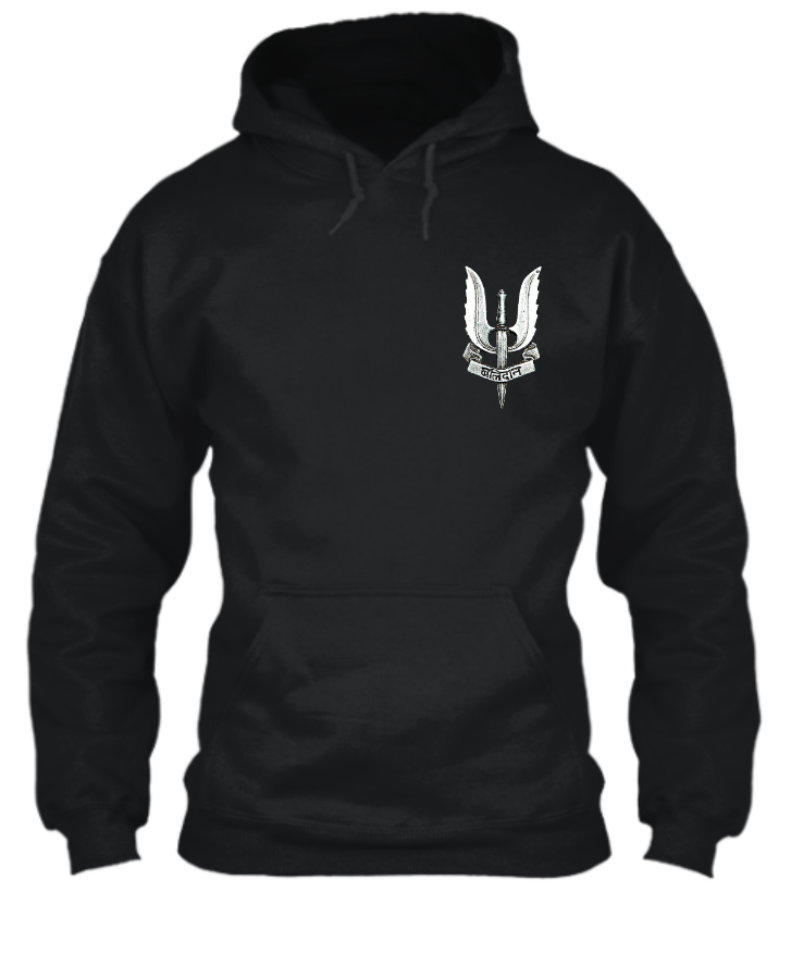 SPECIAL FORCES HOODIE BLACK COLOUR - Front