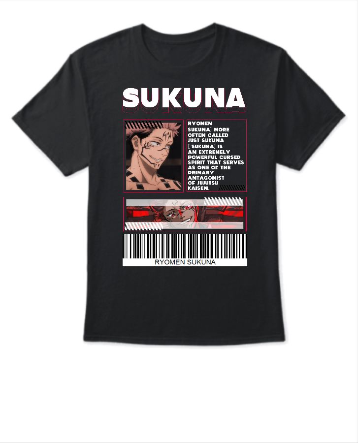 SUKUNA CUSTOMISE T-SHIRT  - Front