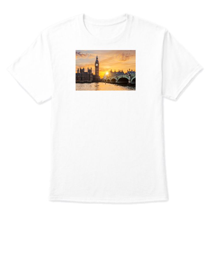 SUNSET PRINT HALF SLEEVE TSHIRT - Front