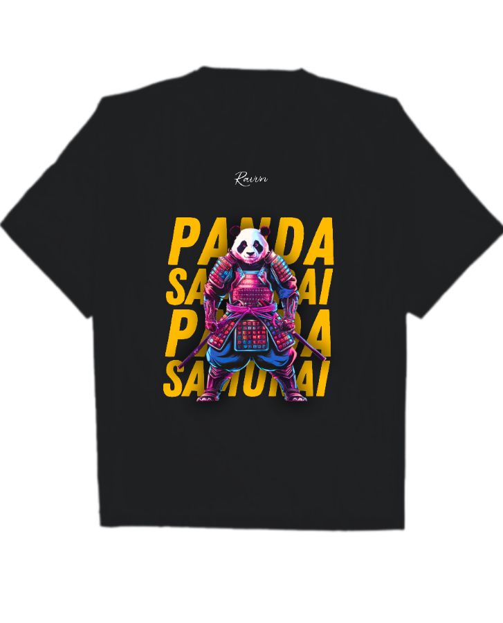 Samurai Panda - Ravvn premium oversized T shirt - Front