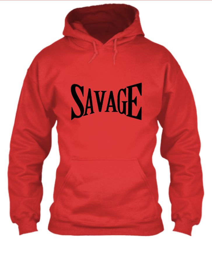 Savage print hoodie - Front