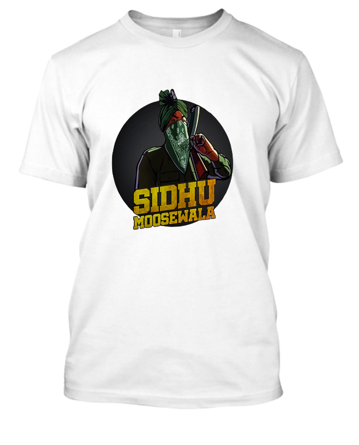 Sidhu Moosewala Logo T-shirt | Half Sleeve T-shirt  - Front