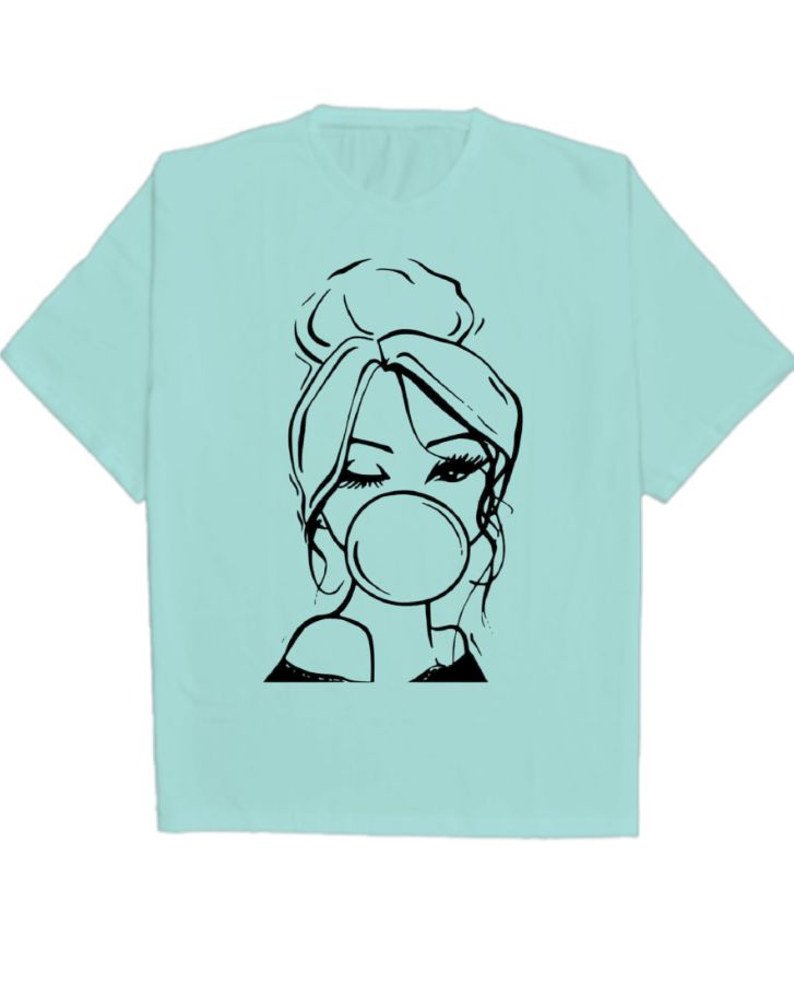 Sketch Design Oversized T-Shirt - Front