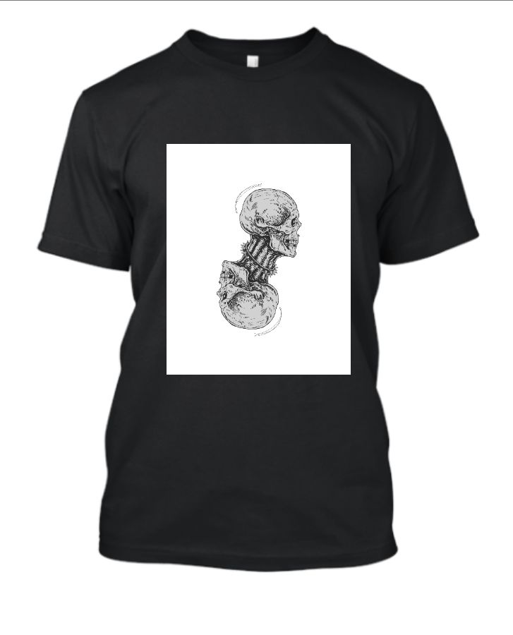 Skull Black Cotton T-Shirt - Timeless Style for Every Occasion - Front