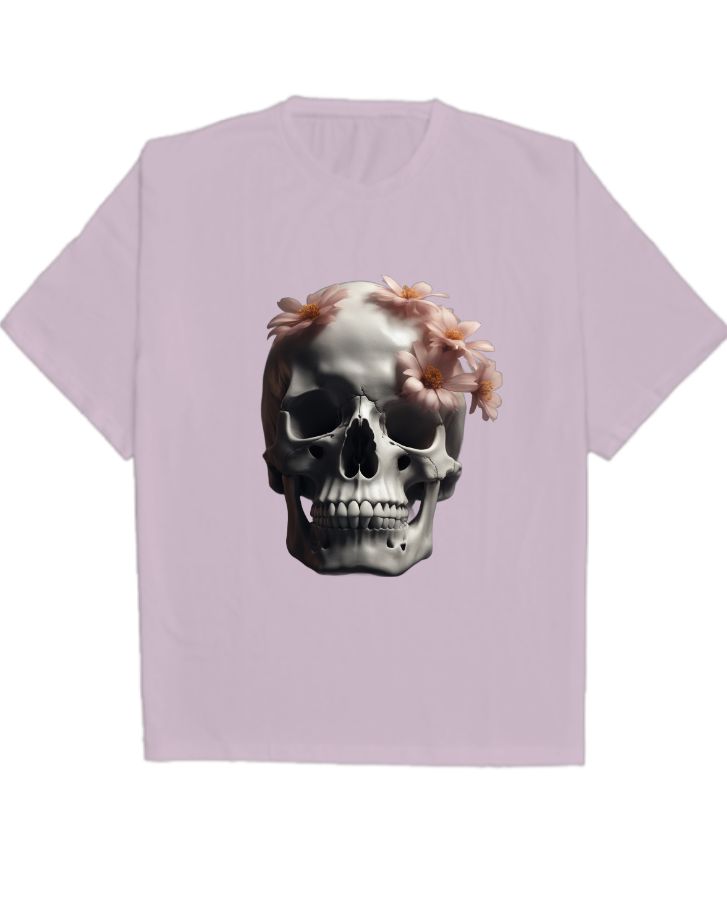 Skull_blossom-Oversized T-Shirt - Front