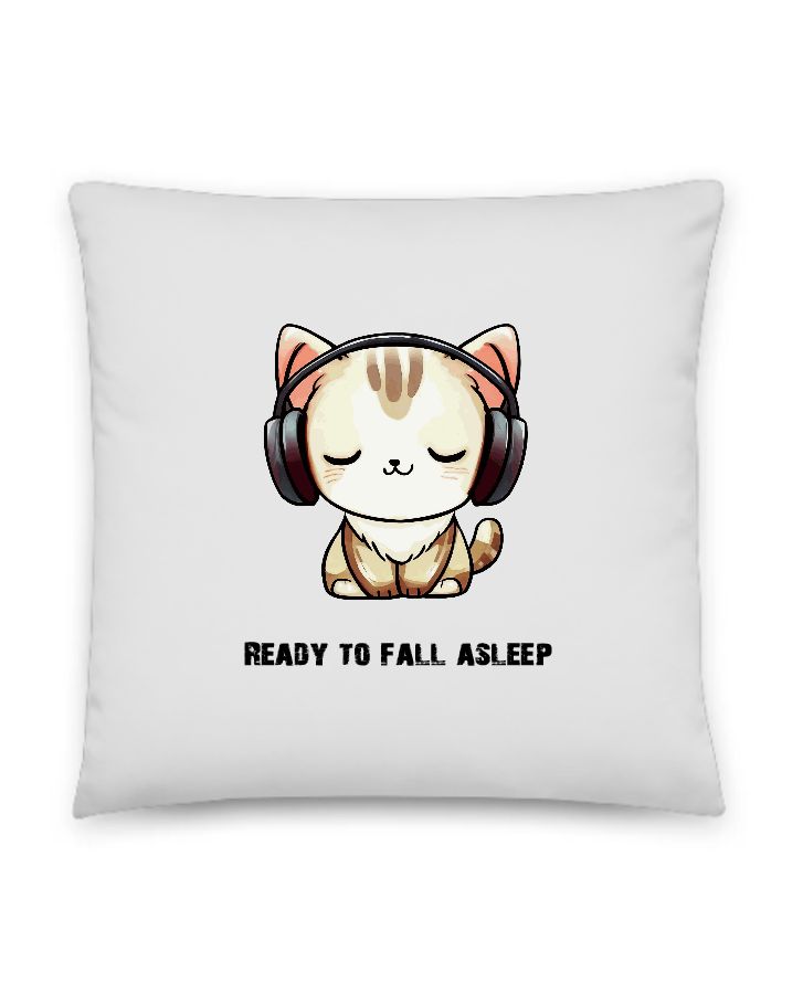 Sleepy Throw Pillow - Front