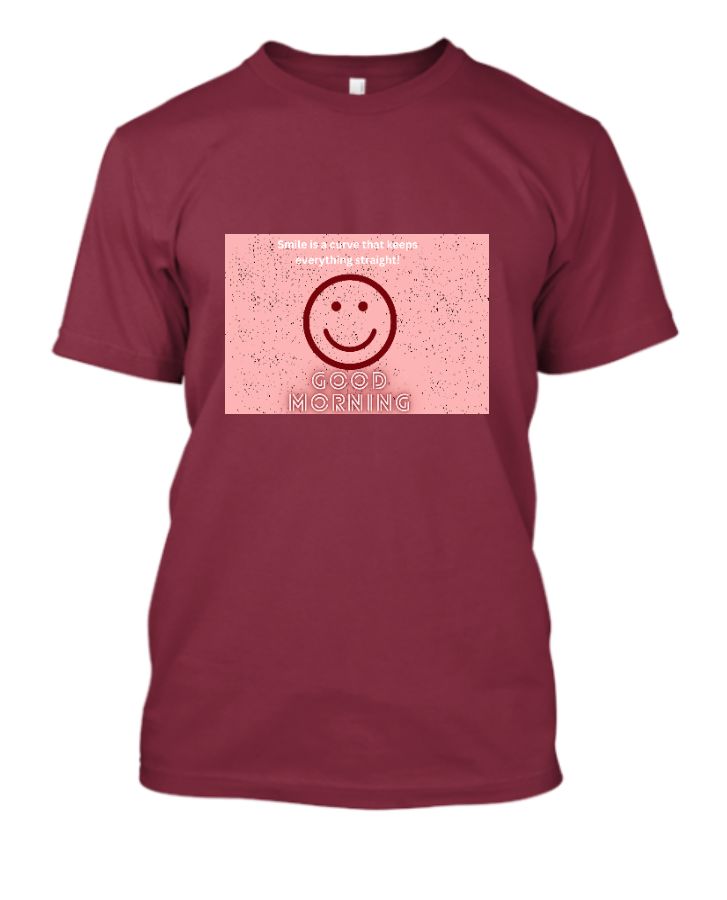 Smile T-shirt with good morning msg - Front