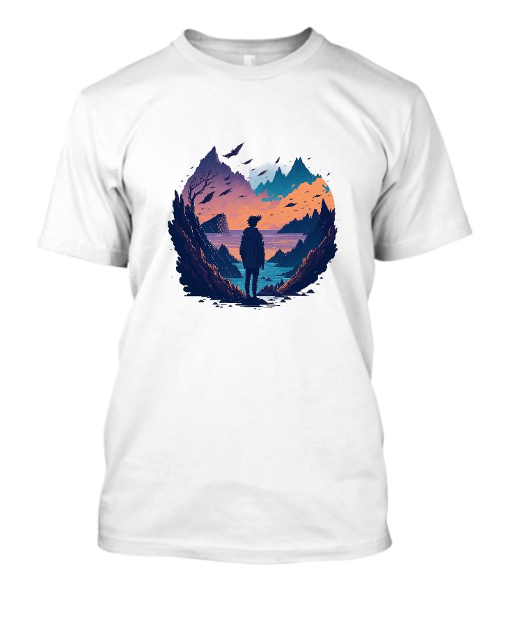 Solitude's Embrace | Half Sleeve T-Shirt - Front