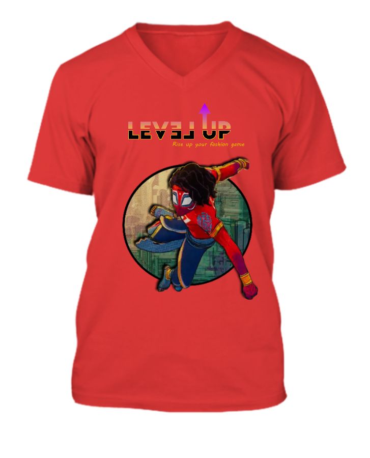 Spidey Swag: Pavitr Prabhakar Edition  V-Neck Tee - Front