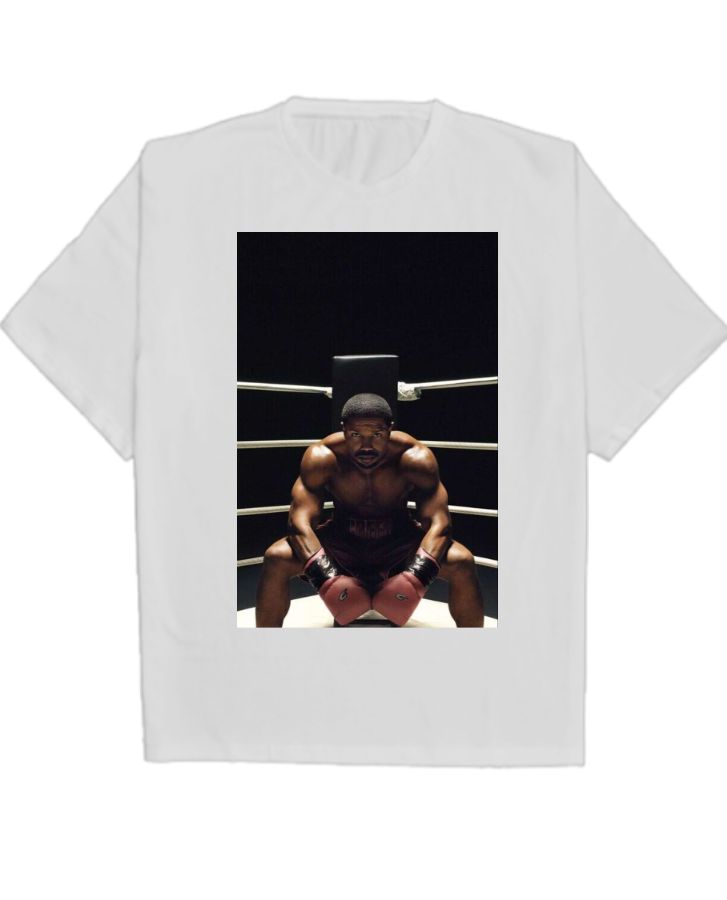 Sports T-shirt over sized boxing print - Front