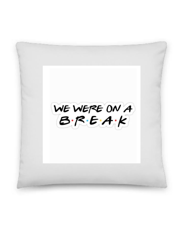 Square Pillow friends print - Front