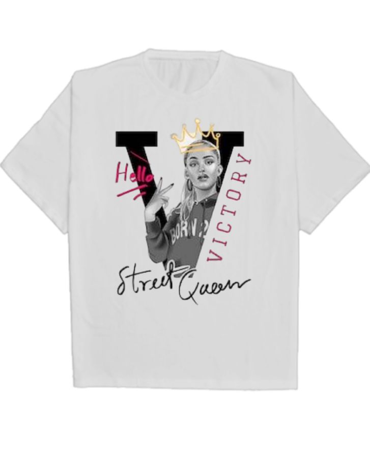 Street Queen Design Oversized T-Shirt  - Front