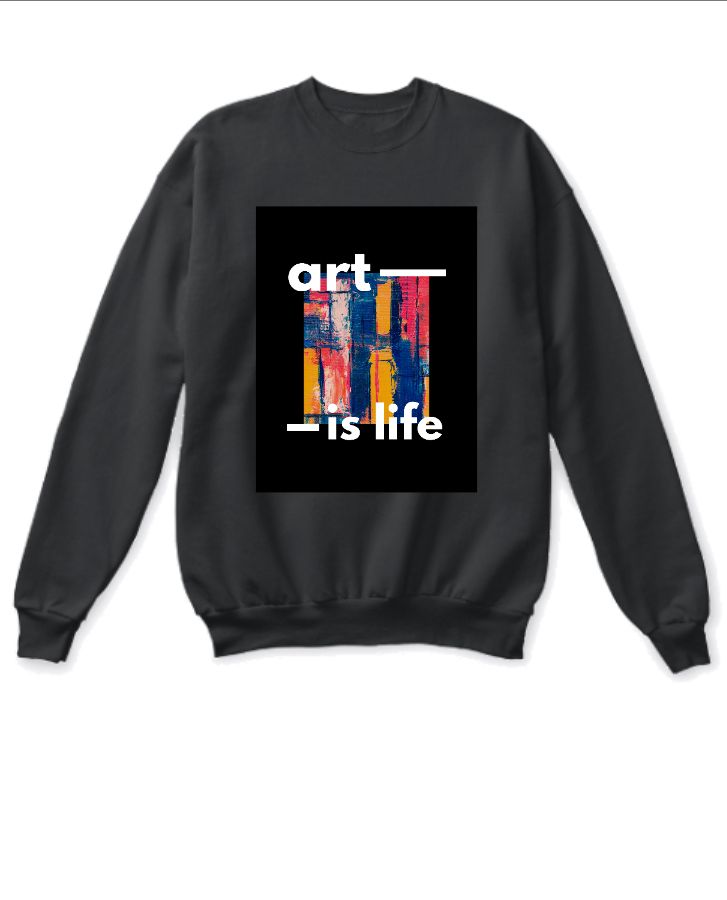 Stroke of Artistry: 'Art is Life' Aesthetic Sweatshirt