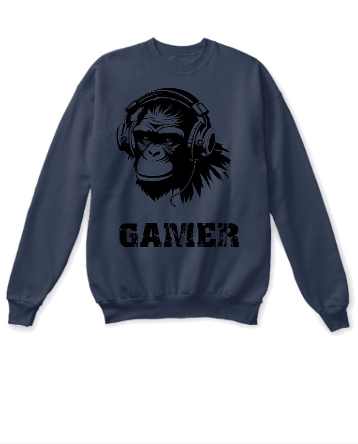 Sweatshirt gamer monkey attractive winter - Front