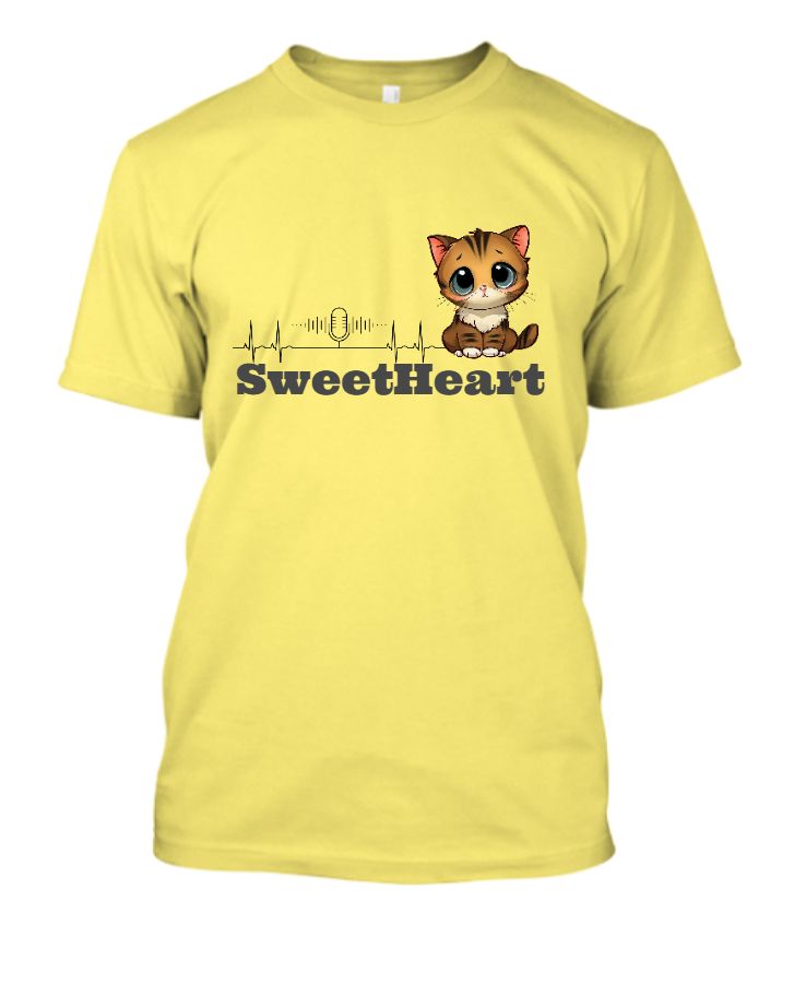 Sweet Cat Print T-Shirt - Front