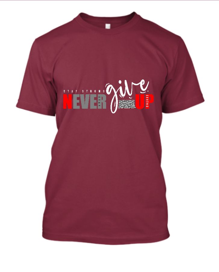 T-Shirt_Never Give up - Front