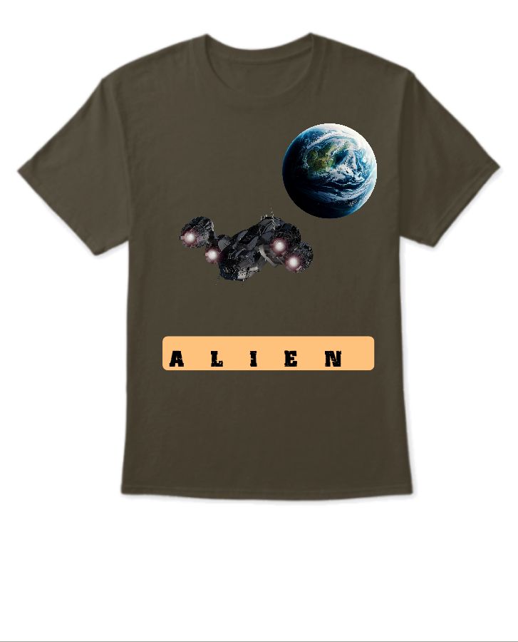 TESLA -ALIEN T-Shirt - Front