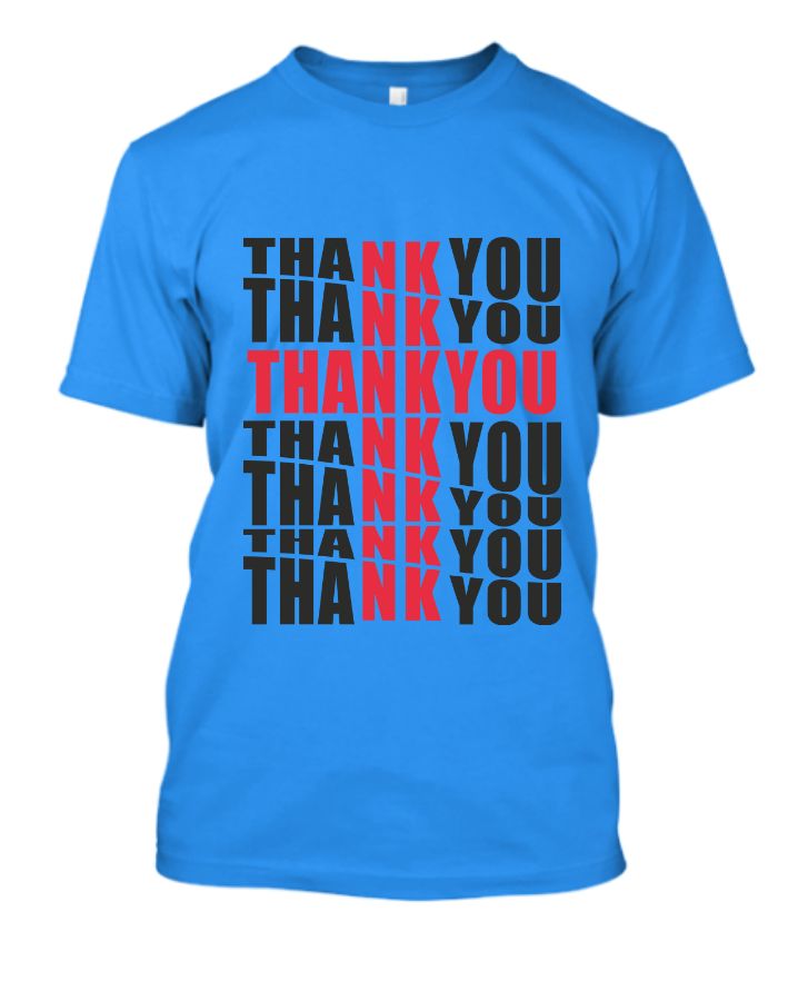 THANK YOU PRINT T-SHIRT  - Front