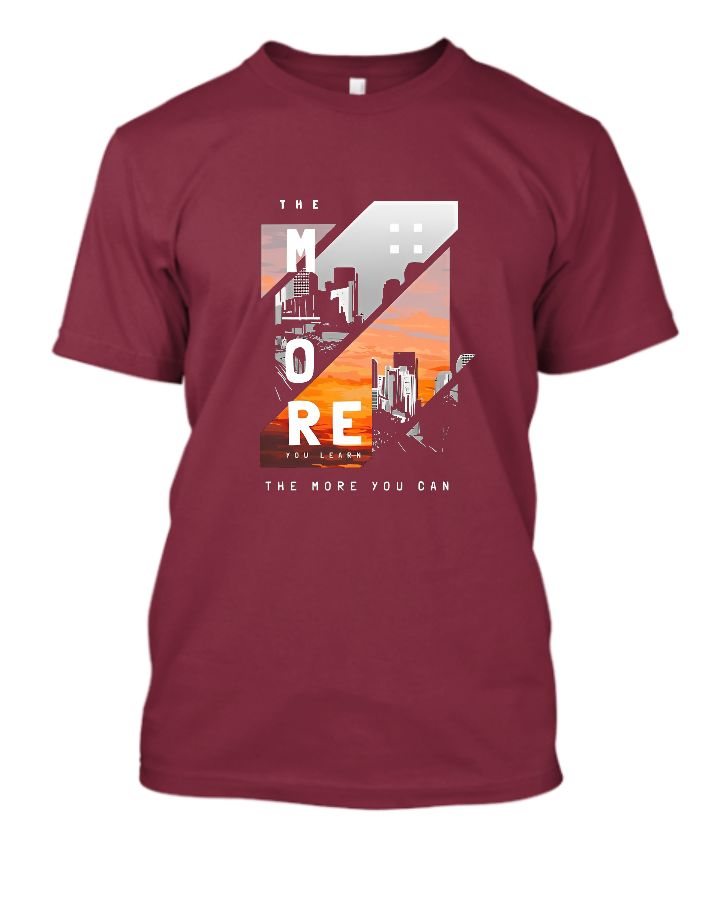 THE MORE YOU LEARN PRINTED T-SHIRT - Front