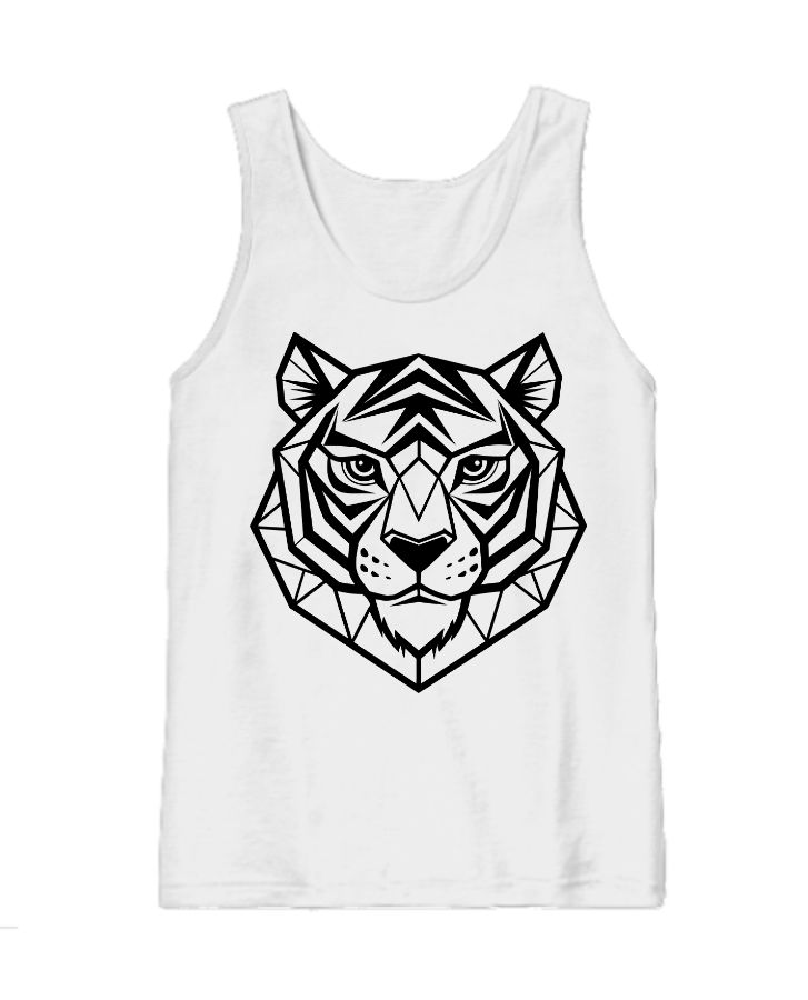 TIGER PRINTED UNISEX TANK TOP - Front