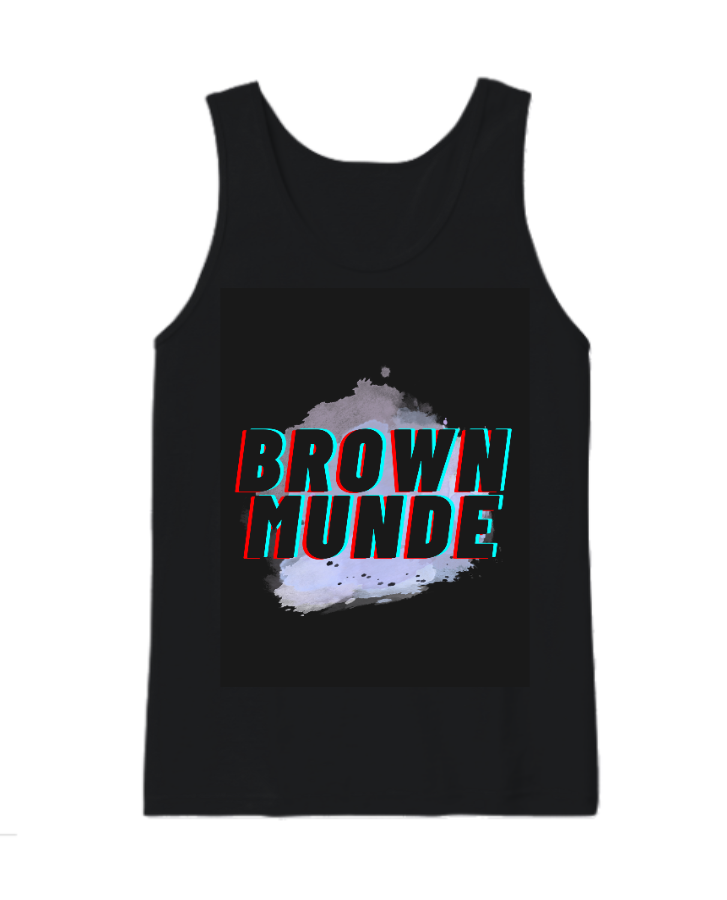 Tank top for boys in black color - Front