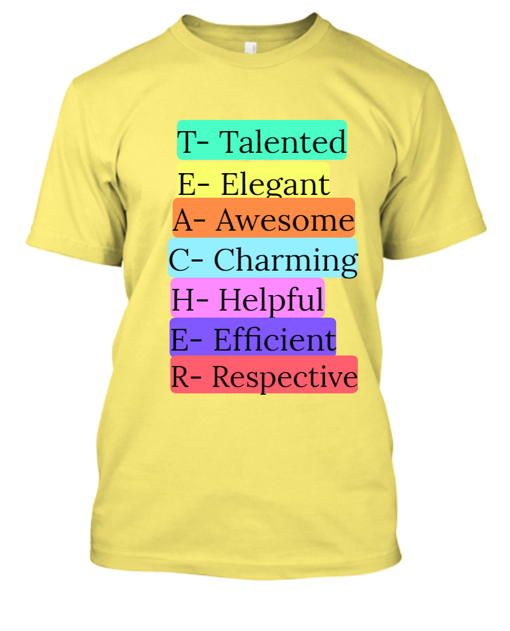 Teacher's day t-shirts  - Front