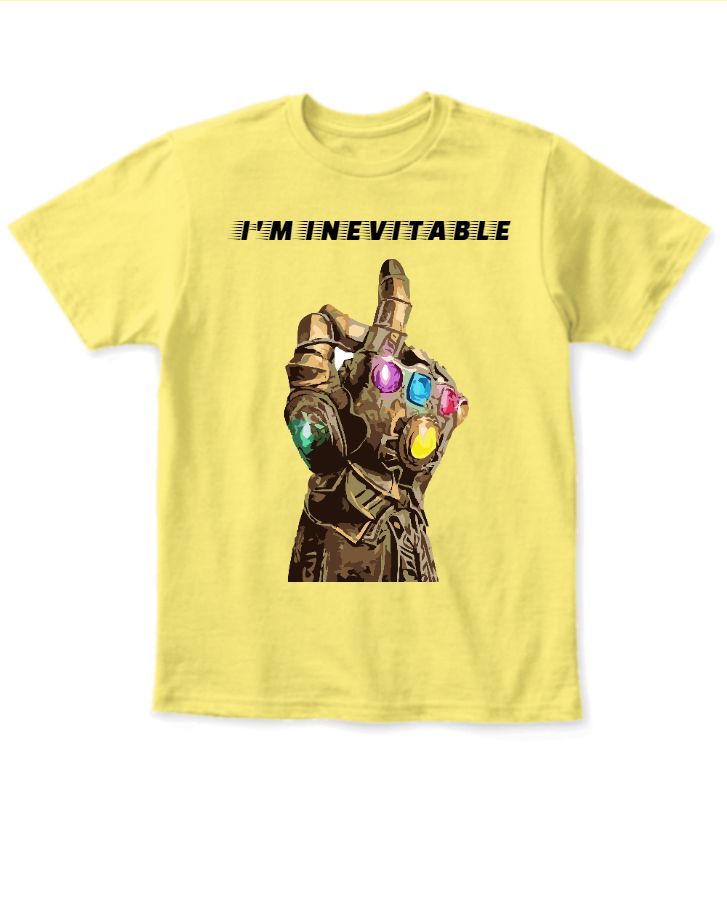 Thanos I'm Inevitable | Kid's Half Sleeve T-Shirt - Front